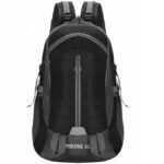 Katonai taktikai hátizsák túrázáshoz, esővédővel, 60 liter, 25 kg, 60x43x22 cm, fekete szürke