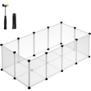 SONGMICS toll kis rágcsálóknak, műanyag, moduláris, 125x63x42 cm, fehér