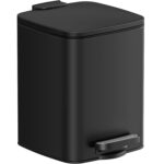 SONGMICS Fürdőszoba szemetes, pedállal és soft-close, 6 literes, fekete