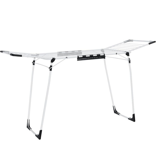 SONGMICS Összecsukható ruhaszárító, 18 méteres ruhaszárító kapacitás, 57x173x97 cm, fehér