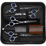 Ápolókészlet háziállatok számára, 4 ollóval és kiegészítőkkel