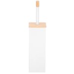 WC kefe levehető tartállyal és fedővel, fémből és bambuszból, 40 cm, fehér