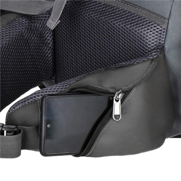 Katonai taktikai hátizsák túrázáshoz, esővédővel, 90 liter, 25 kg, 74x32x20 cm, kék szürke - Image 7