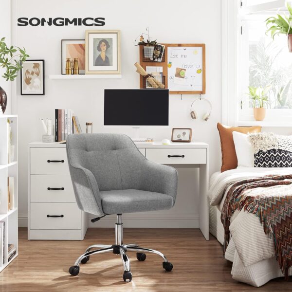 SONGMICS Ergonomikus irodai szék, állítható magasságú, 65x69x(83-93) cm, szürke - Image 2
