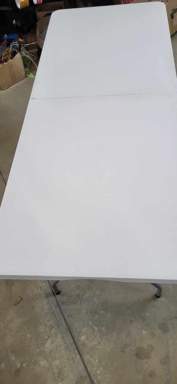 RESIGILAT: Masa dreptunghiulara pliabila multifunctionala, 180x70x74cm, alba - Image 5