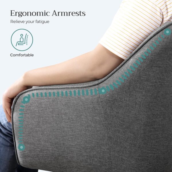 SONGMICS Ergonomikus irodai szék, állítható magasságú, 65x69x(83-93) cm, szürke - Image 7