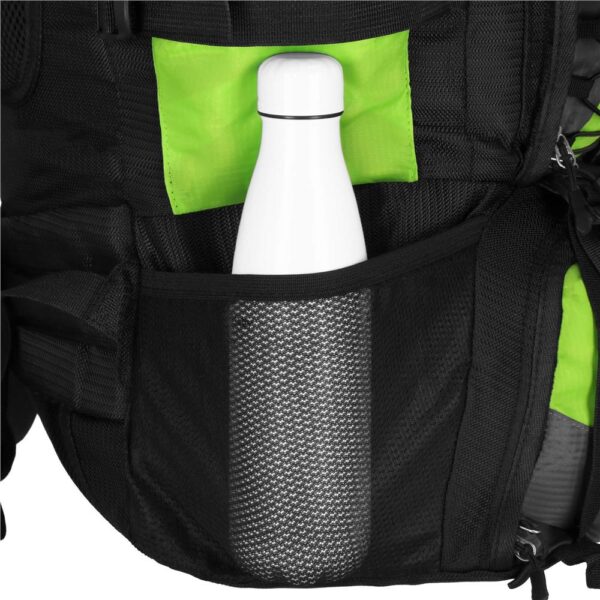 Katonai taktikai hátizsák túrázáshoz, esővédővel, 90 liter, 25 kg, 85x38x26 cm, zöld fekete - Image 8