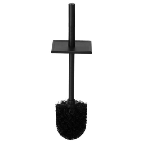 Perie WC cu rezervor detasabil si capac, din metal, 37 cm, negru - Image 4