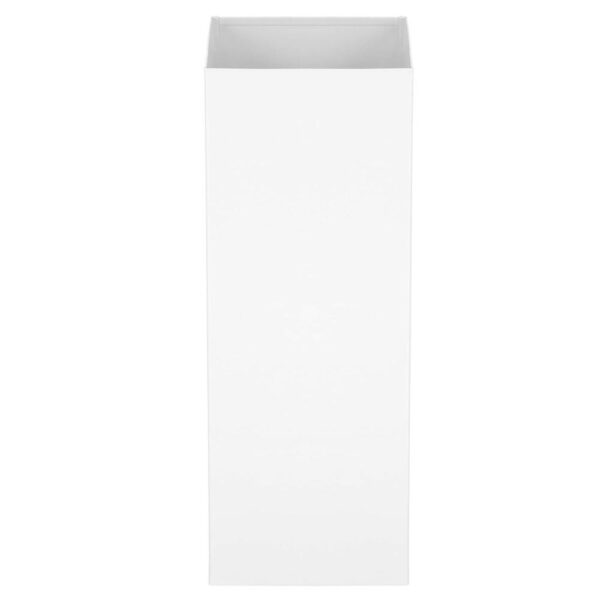 WC kefe levehető tartállyal és fedővel, fémből és bambuszból, 40 cm, fehér - Image 9