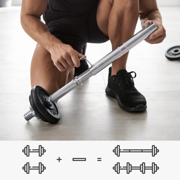 SONGMICS Állítható súlyzók és súlyzók teljes egészében acélból, 20kg - Image 10