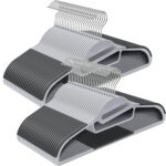 SONGMICS 50 db-os vállfa készlet, csúszásmentes, kötőrúd és forgóhorog, 42 cm, szürke