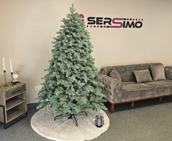Műkarácsonyfa Christmas Deluxe by Sersimo, Kovalivska ezüst, 3D, 210 cm - Image 12