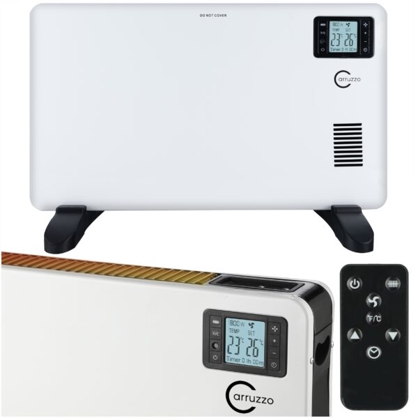 RESIGILAT: Convector electric, 2000W, telecomanda, timer, programare, display LED, alb - Image 5