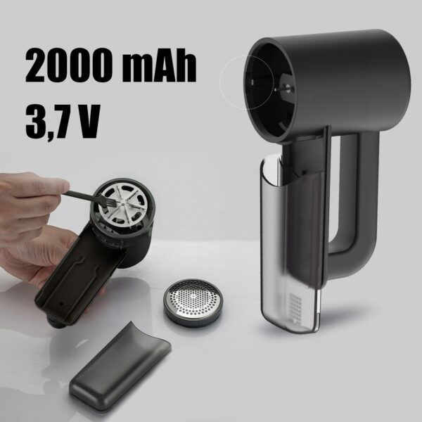 Szösztisztító, 3 fokozatú, LCD kijelző, USB töltés, minden típusú szövethez - Image 4