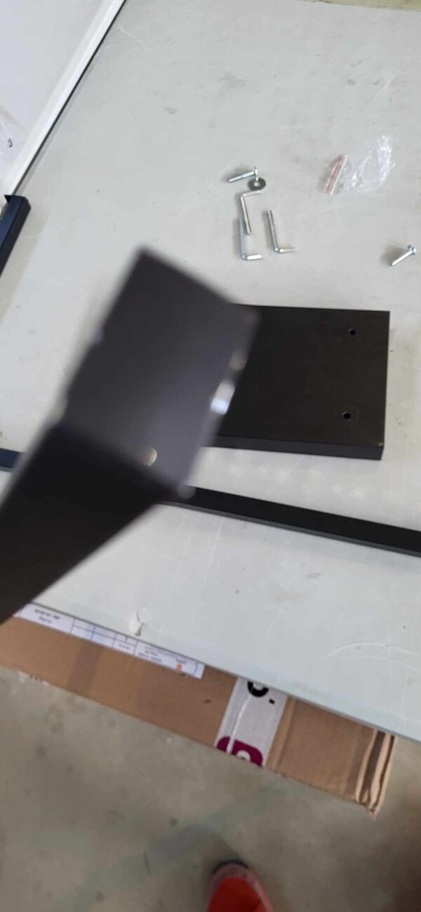 RESIGILAT: Suport metalic de baie pentru prosoape, cu 2 brate, 80 cm, negru mat - Image 2