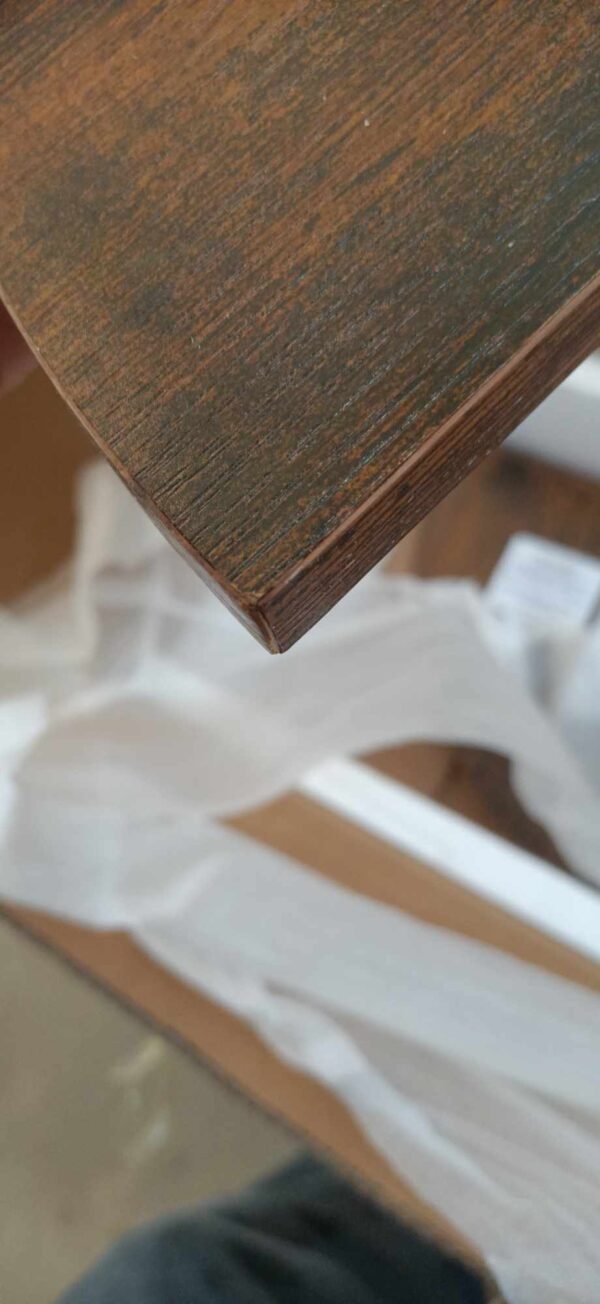 RESIGILAT: VASAGLE Raft de perete pentru colt, cadru otel cu 5 etaje din MDF, 20x20x128cm, maro rustic si negru - Image 4