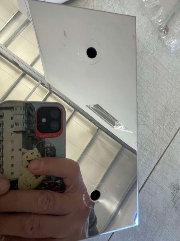 RESIGILAT: Suport metalic de baie pentru prosoape, cu 2 brate, 80 cm, argintiu cromat - Image 4