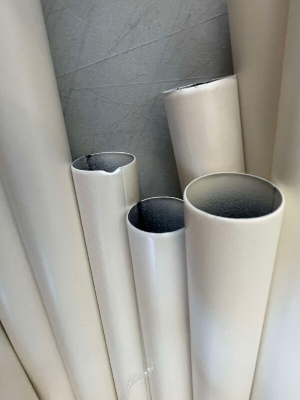RESIGILAT: SONGMICS Raft de haine din metal, cu 2 bare de haine si 1 raft, maxim 70 kg, industrial, 45x83x157cm, alb - Image 4