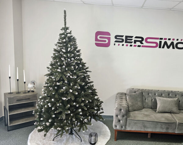 Műkarácsonyfa Christmas Deluxe by Sersimo, WhiteBerry, 2D, 220 cm - Image 7