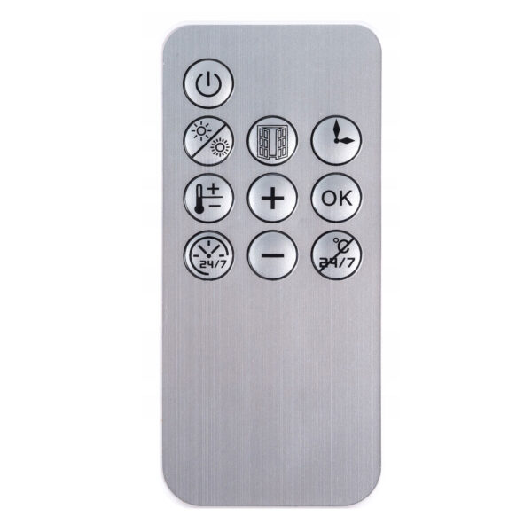 Aeroterma de perete, 2000W, telecomanda, timer, display LED, reglare flux, alb - Image 7