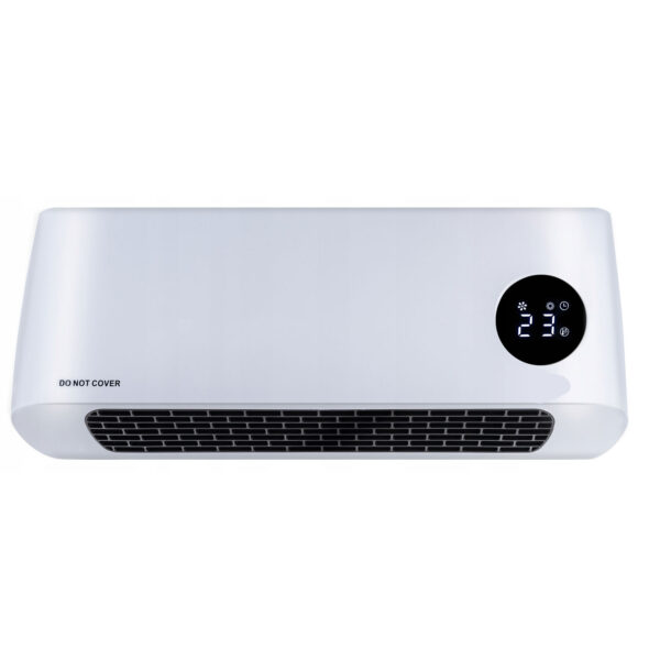 Aeroterma de perete, 2000W, telecomanda, timer, display LED, reglare flux, alb - Image 8