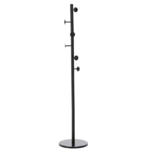 Fém előszoba akasztó 174 cm, minimalista design, fekete