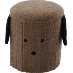 Gyerekszék, összecsukható tárolóhellyel, 80kg, 28×34 cm, barna