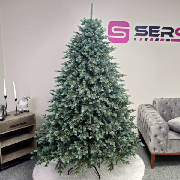 Műkarácsonyfa Christmas Deluxe by Sersimo, Alaska zöld–ezüst, teljesen 3D, 230 cm