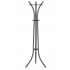 Fém előszoba akasztó 170 cm, minimalista design, fekete