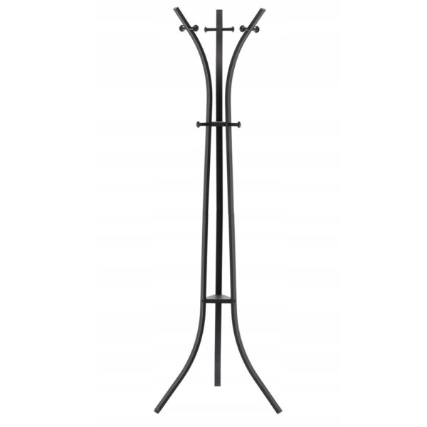 Fém előszoba akasztó 170 cm, minimalista design, fekete