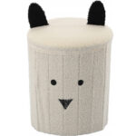 Gyerekszék, összecsukható tárolóhellyel, 80kg, 28×34 cm, bézs