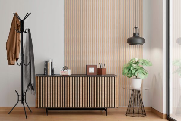 Fém előszoba akasztó 178 cm, 12 kampós, minimalista design, fekete - Image 2