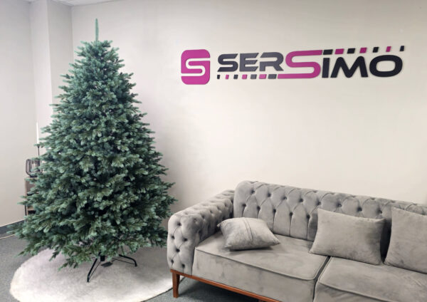 Műkarácsonyfa Christmas Deluxe by Sersimo, Alaska zöld–ezüst, teljesen 3D, 230 cm - Image 14