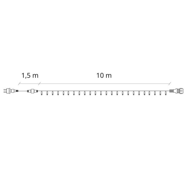 Fényfüzér, 240 LED, 10 m, kültérre, hideg fehér - Image 12