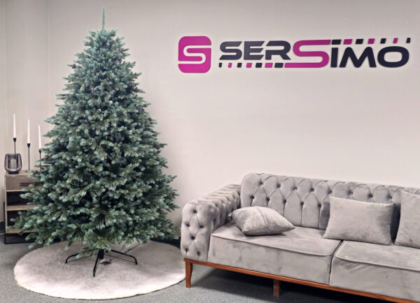 Műkarácsonyfa Christmas Deluxe by Sersimo, Alaska zöld–ezüst, teljesen 3D, 230 cm - Image 12