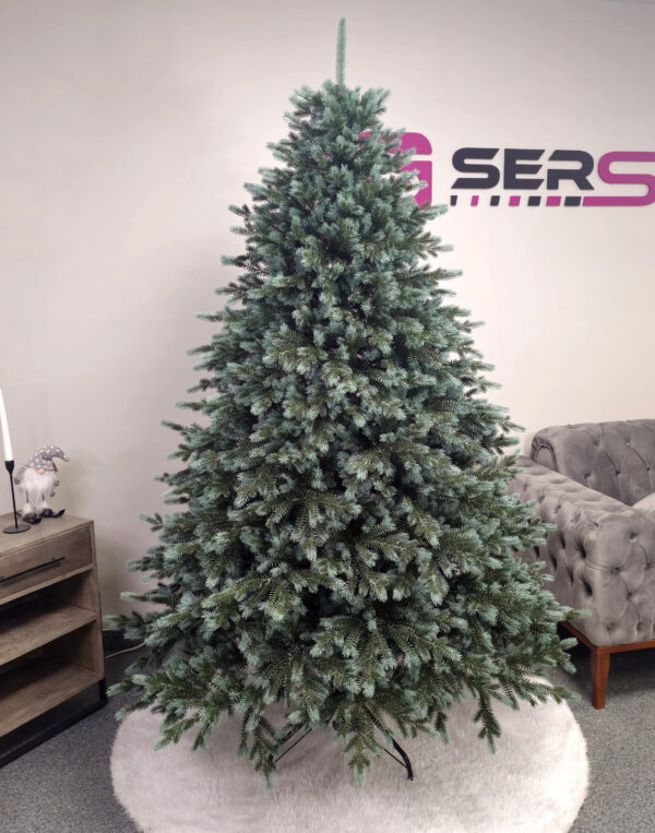 Műkarácsonyfa Christmas Deluxe by Sersimo, Alaska zöld–ezüst, teljesen 3D, 230 cm - Image 11