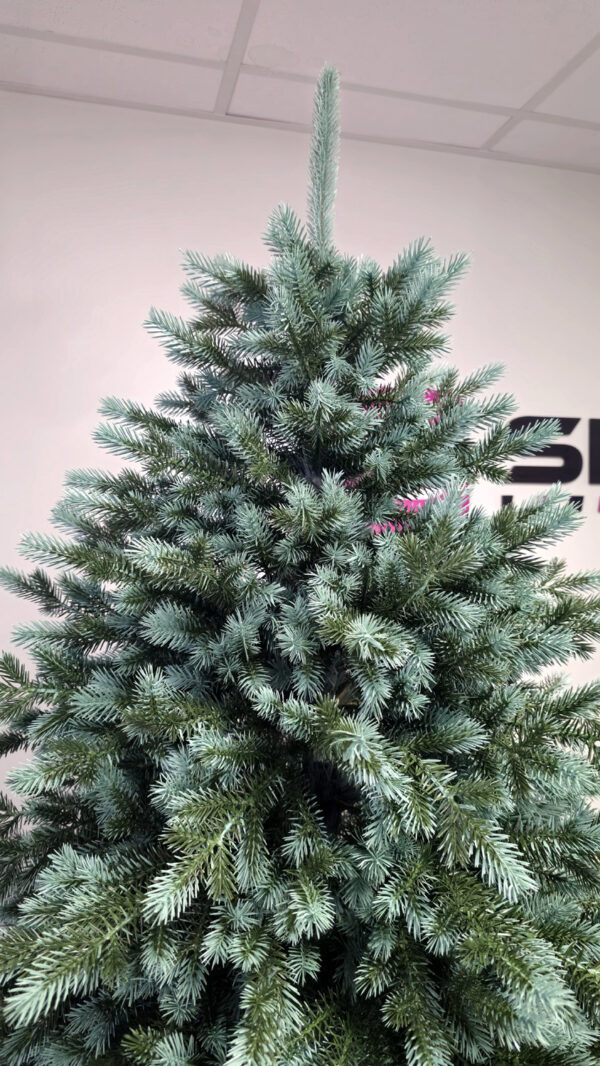 Műkarácsonyfa Christmas Deluxe by Sersimo, Alaska zöld–ezüst, teljesen 3D, 230 cm - Image 6