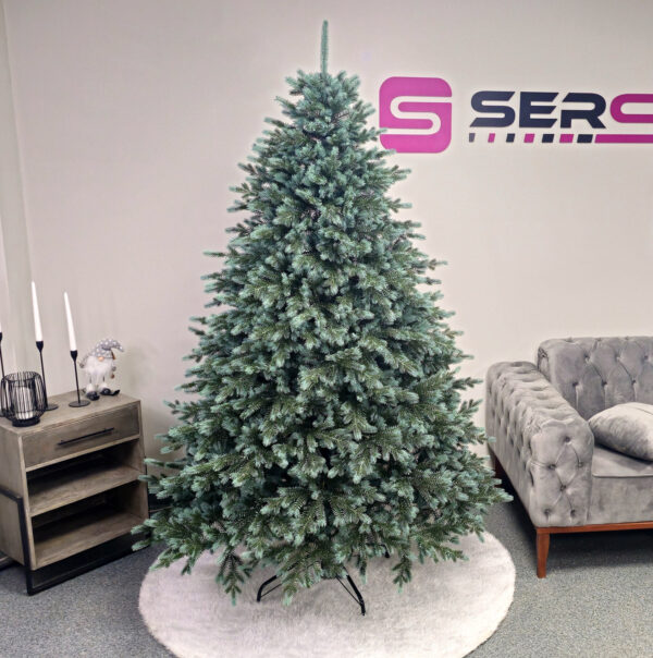 Műkarácsonyfa Christmas Deluxe by Sersimo, Alaska zöld–ezüst, teljesen 3D, 230 cm - Image 19
