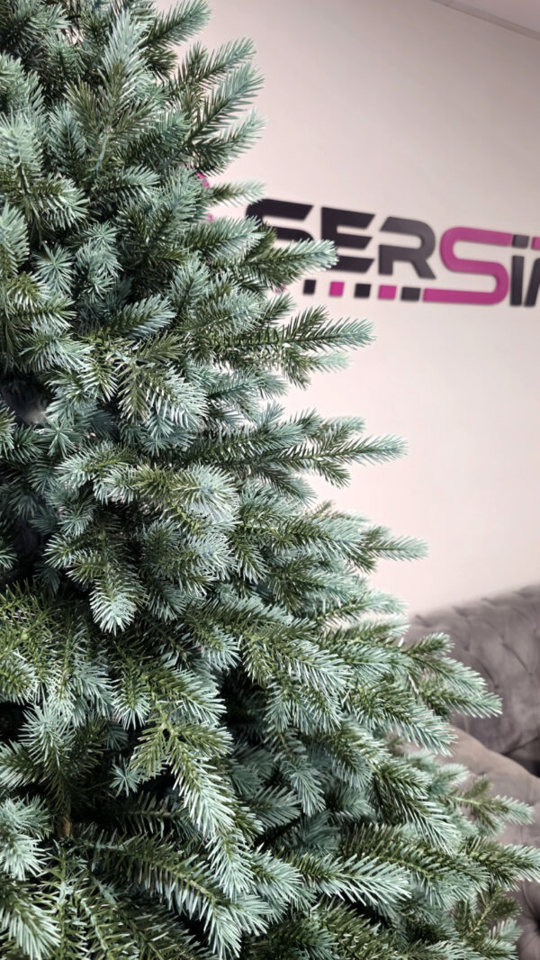 Műkarácsonyfa Christmas Deluxe by Sersimo, Alaska zöld–ezüst, teljesen 3D, 230 cm - Image 18