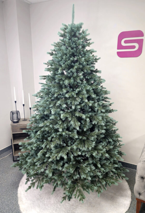 Műkarácsonyfa Christmas Deluxe by Sersimo, Alaska zöld–ezüst, teljesen 3D, 230 cm - Image 3