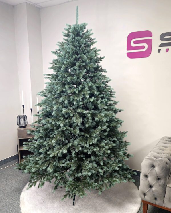 Műkarácsonyfa Christmas Deluxe by Sersimo, Alaska zöld–ezüst, teljesen 3D, 230 cm - Image 2
