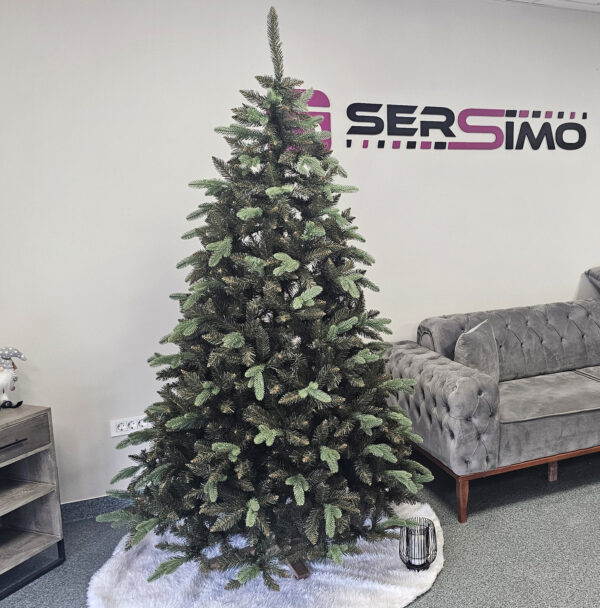 Műkarácsonyfa Christmas Deluxe by Sersimo, Siberian Premium, 2D+3D, 220 cm - Image 7