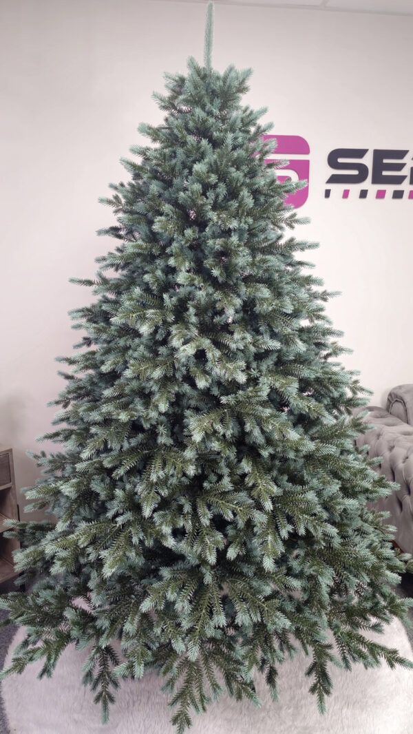 Műkarácsonyfa Christmas Deluxe by Sersimo, Alaska zöld–ezüst, teljesen 3D, 230 cm - Image 17