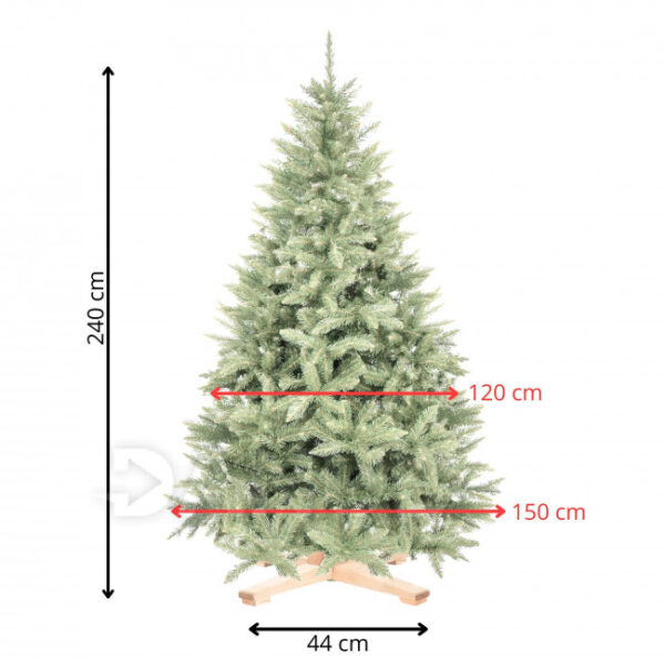 Műkarácsonyfa Christmas Deluxe by Sersimo, Caucasian Premium, 2D, 240 cm - Image 17