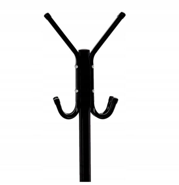 Fém előszoba akasztó 178 cm, 12 kampós, minimalista design, fekete - Image 5