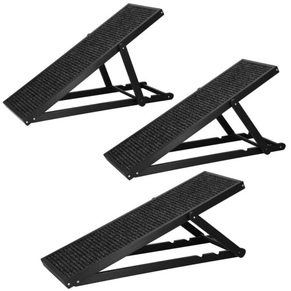 Rámpa kutyáknak és halaknak 3 állítási fokozattal 42-59cm, csúszásmentes, hossza 103cm, fekete - Image 5