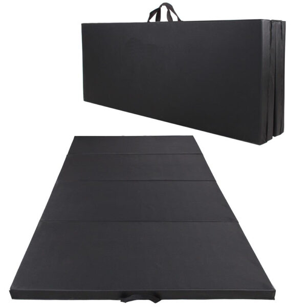 Vastag fitnesz szőnyeg, XXL méretű, tornához, 240x120x5 cm, fekete - Image 11