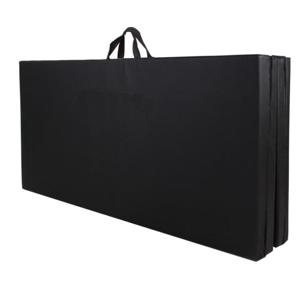 Vastag fitnesz szőnyeg, XXL méretű, tornához, 240x120x5 cm, fekete - Image 3