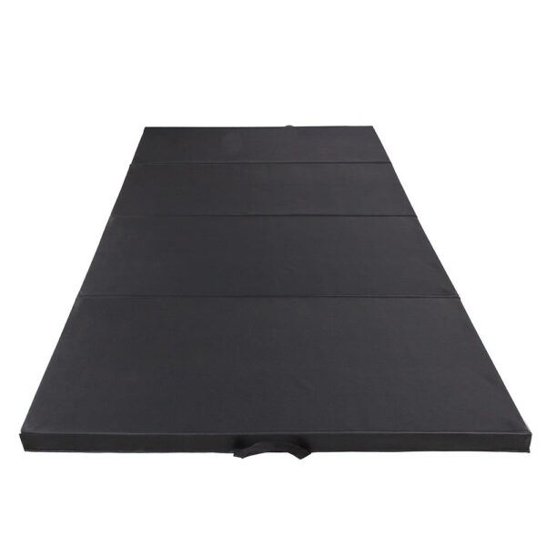 Vastag fitnesz szőnyeg, XXL méretű, tornához, 240x120x5 cm, fekete