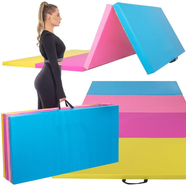 Vastag fitness szőnyeg, XXL méret, tornához, 240x120x5 cm, tarka - Image 11